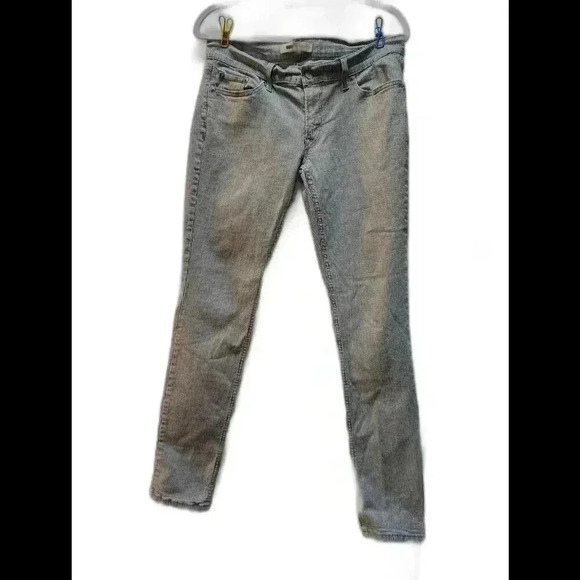 Levi 524 Skinny Stripe Denim Jeans Size 30W 30.5L - Picture 1 of 9